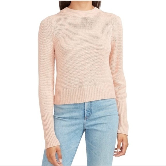 EXPRESS PUFF SLEEVE CREW NECK SWEATER - Picture 2 of 2